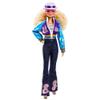 Barbie Elton John Collector Doll (12-inch, Curly Blonde Hair) in Bomber Jacket and Flared Denim, with Doll Stand and Certificate of Authenticity view 1