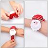 Aneco 24 Pack Christmas Slap Bracelets Slap Bands Toys Santa Claus Snowman Reindeer Bear Slap Bracelet for Christmas Party Favors view 3