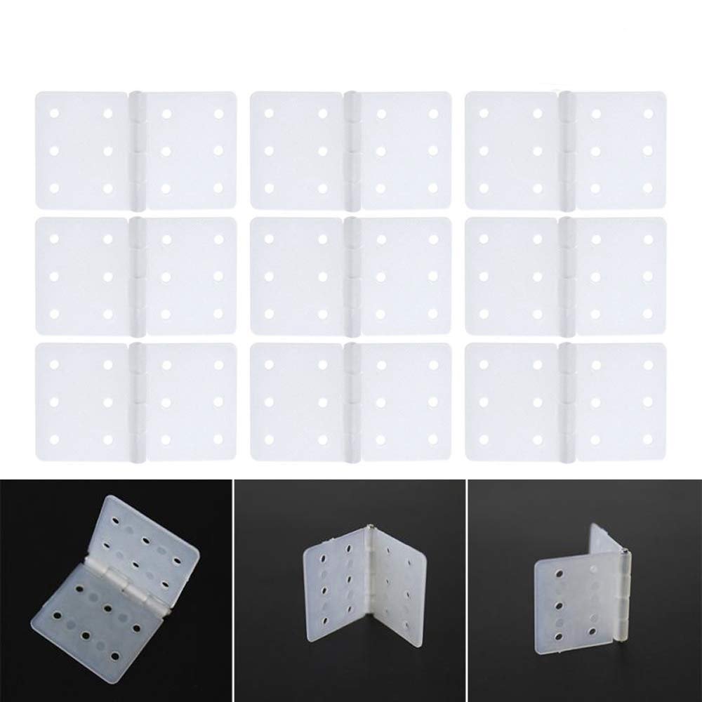 AONTOKY 25Pcs Pinned Nylon Hinges Parts for RC Airplane Plane Model Aircraft KT Board Fixed Wing Model Plane