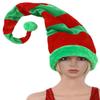 CHICTRY Funny Christmas Hat Plush Long Bendable Striped Clown Hat for Xmas Holiday Theme Party Favors Photos Props Green&Red One Size view 2