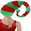 CHICTRY Funny Christmas Hat Plush Long Bendable Striped Clown Hat for Xmas Holiday Theme Party Favors Photos Props Green&Red One Size view 3