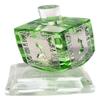New Green Chanukah Hanukkah Crystal Israel Dreidel&Display Sevivon top Spinning view 1