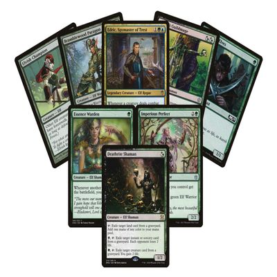 25 Magic Card Elf Lot - 3 Rares/Mythics, 25+ Commons/Uncommons, and Foils!