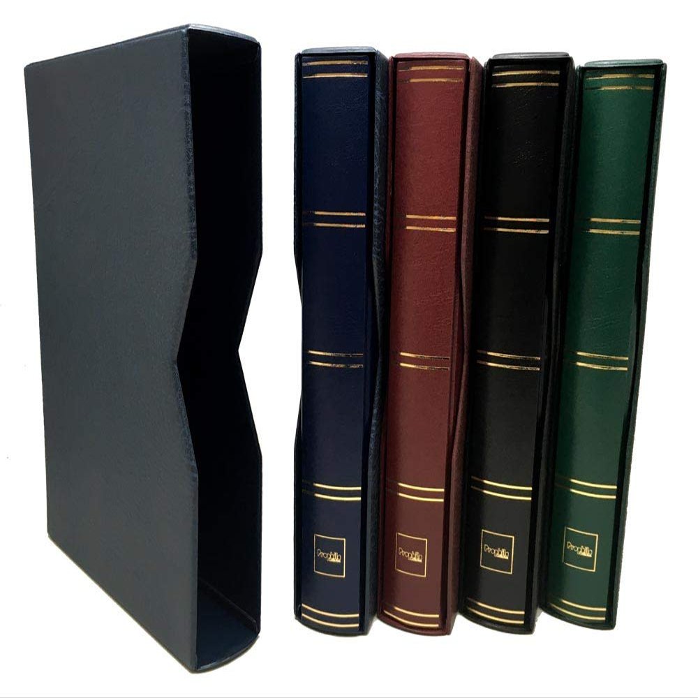 Prophila Slipcase for stockbook stamp album 60 and 64 sides blue