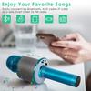 KIDWILL Wireless Bluetooth Karaoke Microphone for Kids, 5-in-1 Portable Handheld Karaoke Mic Speaker Player Recorder with Adjustable Remix FM Radio for Kids Girls Boys Teens Birthday (858-Blue) view 3