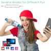 KIDWILL Wireless Bluetooth Karaoke Microphone for Kids, 5-in-1 Portable Handheld Karaoke Mic Speaker Player Recorder with Adjustable Remix FM Radio for Kids Girls Boys Teens Birthday (858-Blue) view 4