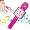 KIDWILL Wireless Bluetooth Karaoke Microphone for Kids, 5-in-1 Portable Handheld Karaoke Mic Speaker Player Recorder with Adjustable Remix FM Radio for Kids Girls Boys Teens Birthday-Hot Pink view 1