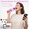 KIDWILL Wireless Bluetooth Karaoke Microphone for Kids, 5-in-1 Portable Handheld Karaoke Mic Speaker Player Recorder with Adjustable Remix FM Radio for Kids Girls Boys Teens Birthday-Hot Pink view 4