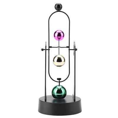 10x27CM Perpetual Motion Swing Art, Electronic Wiggle Device Balancing Balls Physics Science Desk Decor for Office Home Relaxation