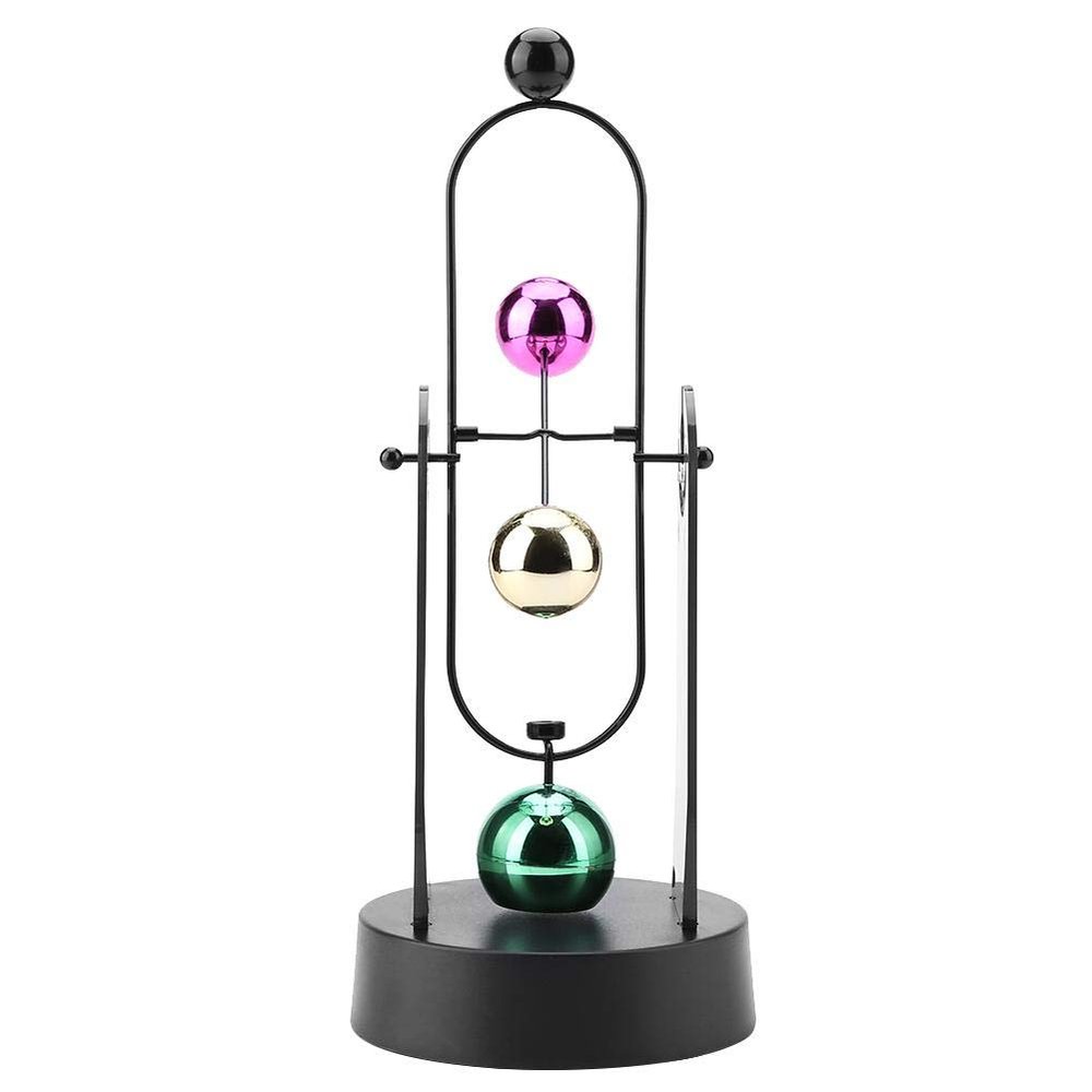 10x27CM Perpetual Motion Swing Art, Electronic Wiggle Device Balancing Balls Physics Science Desk Decor for Office Home Relaxation