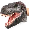 Gemini&Genius Dinosaur Toys Tyrannosaurus Rex Hand Puppets Large Soft Rubber T-Rex Head Hand Puppet Animal Toys for Role Play Storytelling Cake Topper for Kids view 1