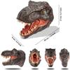 Gemini&Genius Dinosaur Toys Tyrannosaurus Rex Hand Puppets Large Soft Rubber T-Rex Head Hand Puppet Animal Toys for Role Play Storytelling Cake Topper for Kids view 2