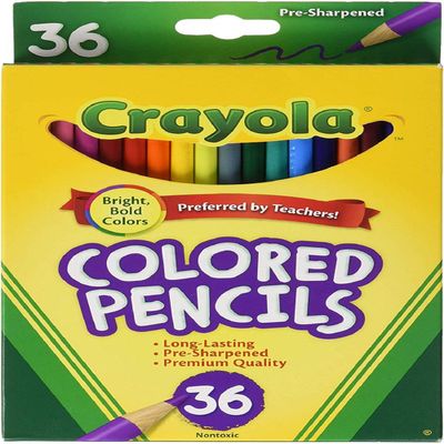Colored Pencils, 36 Premium Quality, Long-Lasting, Pre-Sharpened Pencils Non-Toxic Colored Pencil Set For Adult Coloring Books or Kids 4 & Up, Great For Shading, Gradation, Line Art & More (2 Pack)