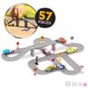 Driven by Battat  57-Pieces Safe & Clean City Crew Pocket Playset with Work Vehicles, Tracks & Road Signs  Durable Toys for Imaginative Play  Multicoloured  for 3+ Years view 2