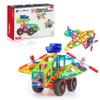 Hurtle Magnetic Building Blocks for Kids - Preschool Learning Toys Shapes Block Educational Magnet Tiles Kids Toy Set w/car Accessories - Safe Magnetic Blocks for 3 Year Old & Up view 1