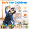 Hurtle Magnetic Building Blocks for Kids - Preschool Learning Toys Shapes Block Educational Magnet Tiles Kids Toy Set w/car Accessories - Safe Magnetic Blocks for 3 Year Old & Up view 2
