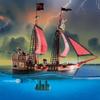 Playmobil 70411 Pirates Large Floating Pirate Ship with Cannon view 2