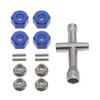 4Pcs Aluminum 12mm hex hubs Wheel adapters 7mm Thickness & M4 Flanged Lock Nuts for Traxxas 1/10 Stampede Slash 4x4 RC Car etc view 1