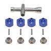 4Pcs Aluminum 12mm hex hubs Wheel adapters 7mm Thickness & M4 Flanged Lock Nuts for Traxxas 1/10 Stampede Slash 4x4 RC Car etc view 2