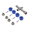 4Pcs Aluminum 12mm hex hubs Wheel adapters 7mm Thickness & M4 Flanged Lock Nuts for Traxxas 1/10 Stampede Slash 4x4 RC Car etc view 3