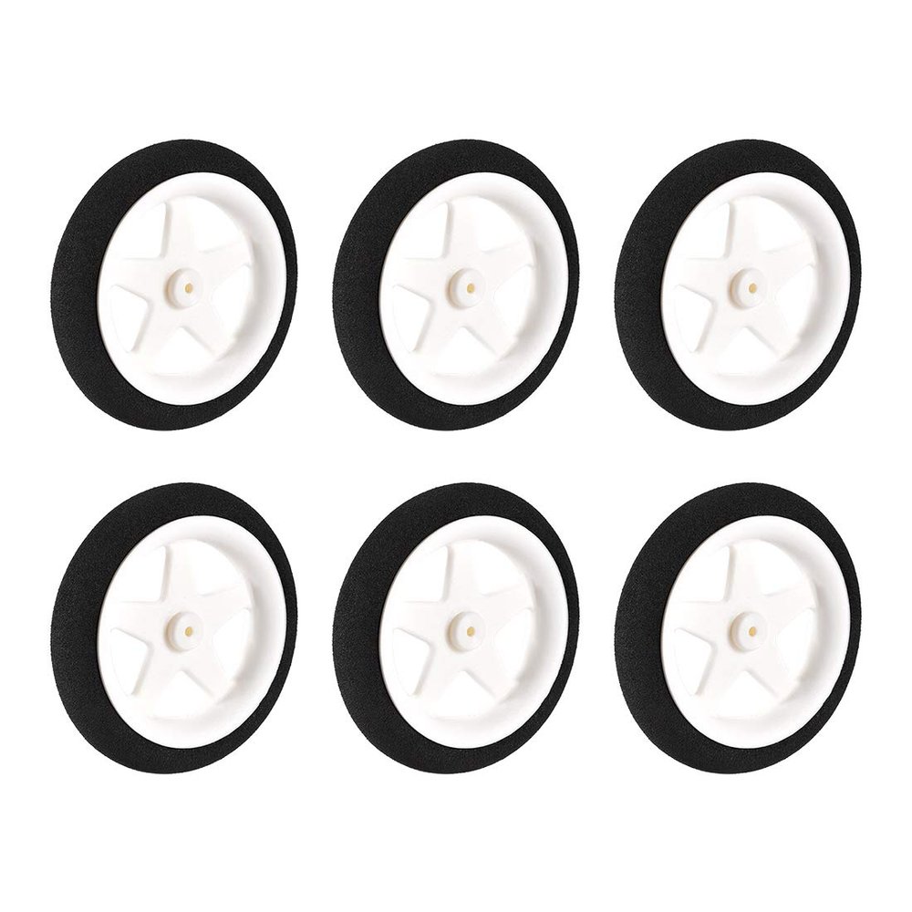 UXCell RC Model Plane Aircraft Wheel - Micro Sport Wheel 0.07 Inch X 3 Inch - 6PCS