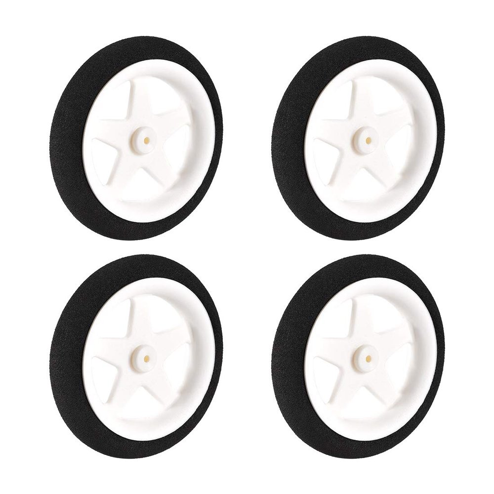 UXcell RC Model Plane Aircraft Wheel - Micro Sport Wheel 0.07 x 2.16 Inch - 4PCS