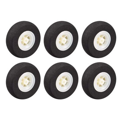 uxcell RC Model Plane Aircraft Wheel Micro Sport Wheel 0.15 Inch X 2.36 Inch - Wheel 6PCS