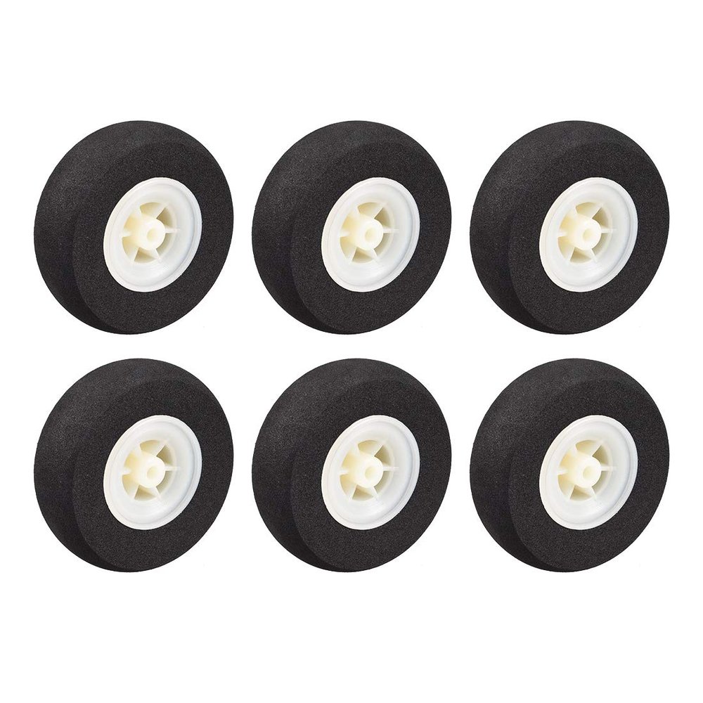 uxcell RC Model Plane Aircraft Wheel Micro Sport Wheel 0.15 Inch X 2.36 Inch - Wheel 6PCS