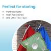 Hanging Pool Float Storage Mattress Rack - Convenient Holder by Float Storage, Sturdy Furniture Grade PVC 3 Arm Rack for Easy Air Drying and Cleaning (White) view 4