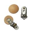 20pcs/lot Metal Wooden Pacifier Clips Solid Color Round Cute Soother Clasps Suspender Holders Clip DIY Wood Pacifier Chain Accessories (3cm 20pcs) view 3