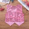Aislor Kids Big Boys Sparkly Vest Shirt Jacket Jazz Hip Hop Stage Performance Waistcoat Coat Pink 7-8 Years view 4