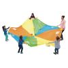 12-Foot Rainbow Pocket Play Parachute for Kids with 12 Handles, 8 Mesh Pockets, Kids Toy, Gym Parachute view 1