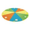 12-Foot Rainbow Pocket Play Parachute for Kids with 12 Handles, 8 Mesh Pockets, Kids Toy, Gym Parachute view 4