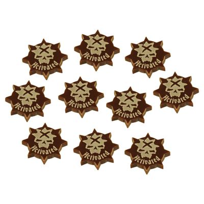 LITKO Activated Token Set Compatible with Warcry, Brown (10)