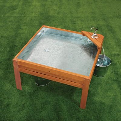 Excellerations Outdoor Water Table with Pump, Water Table, Sensory Table, Sand and Water Table, Sensory Table for Toddlers, Water Play, Outdoor Furniture, Kids Outdoor Play