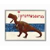 The Kids Room by Stupell Tyrannosaurus Dinosaur Gray Framed Wall Art, 11x14, Multi-Color view 1