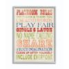 The Kids Room by Stupell Playroom Rules in Four Gray Framed Wall Art, 11x14, Multi-Color view 1
