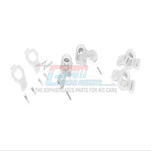 Aluminum Front C-Hubs + Front & Rear Knuckle Arms For Traxxas 1:10 4WD MAXX 89076-4 / 4WD MAXX with WideMAXX 89086-4/1:8 4WD Maxx Slash 6S 102076-4 Upgrades - Silver