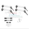 GPM For Traxxas 1/10 Maxx 4WD Monster Truck Upgrade Parts Stainless Steel Tie Rod + 25T Servo Horn & Steel+Aluminum Front + Rear Adjustable Cvd Drive Shaft - 20Pc Set Silver view 1