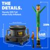 LookOurWay Air Dancers Wacky Waving Inflatable Tube Man Set - 20 Feet Tall Inflatable Dancing Man with Blower for Business Advertising - St. Patrick's Day Theme - Leprechaun view 4