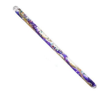 Something Glassy Glitter Wand, Magic Wonder Tube - for Kids, Teachers, Sensory Room, Classroom, Talking or Pointing Stick, Pool Floats Jumbo Size. 11 Inch Wonder Wand (Purple/Gold)