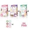 Levfla 24 PCS Donut Candy Bags Sprinkles Goodie Bags Thanks A Hole Bunch Stickers Sweet Doughnut Favor Ideas Kids Birthday Party Bash Decoration Supplies view 4