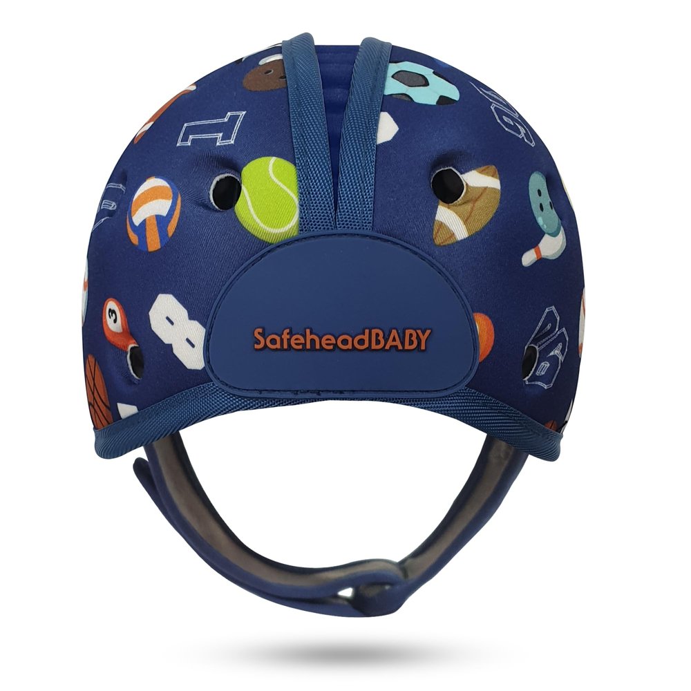 SafeheadBABY Soft Baby Head Protector Helmet for Crawling and Walking 724 Months Ultra-Lightweight & Breathable Infant Safety Helmet That Grows with Your Baby (Head Circ. 4052 cm) Sporty Blue