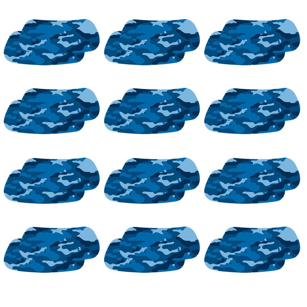 Camouflage EyeBlack Stickers - Blue, Package of 12 Pairs