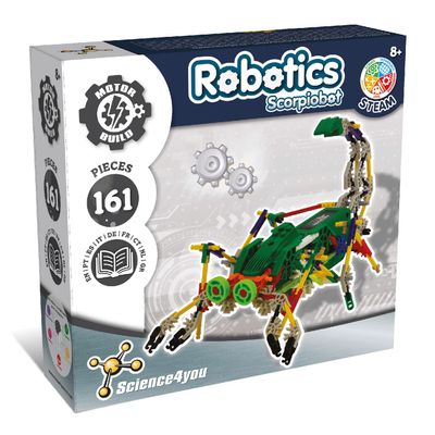Science4you Scorpiobot Robotics Kit for Kids - Building Robot Toys for Kids 8-12 Year olds,161 Pieces, Stem Building Games, Gift for 8+ Year Olds Boys and Girls