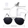 Twdrer 2-Piece Spy Agent Costume Set with Earpiece & Sunglasses, Secret Service Security Guard Accessories for Men Wome, Halloween Cosplay Party view 2