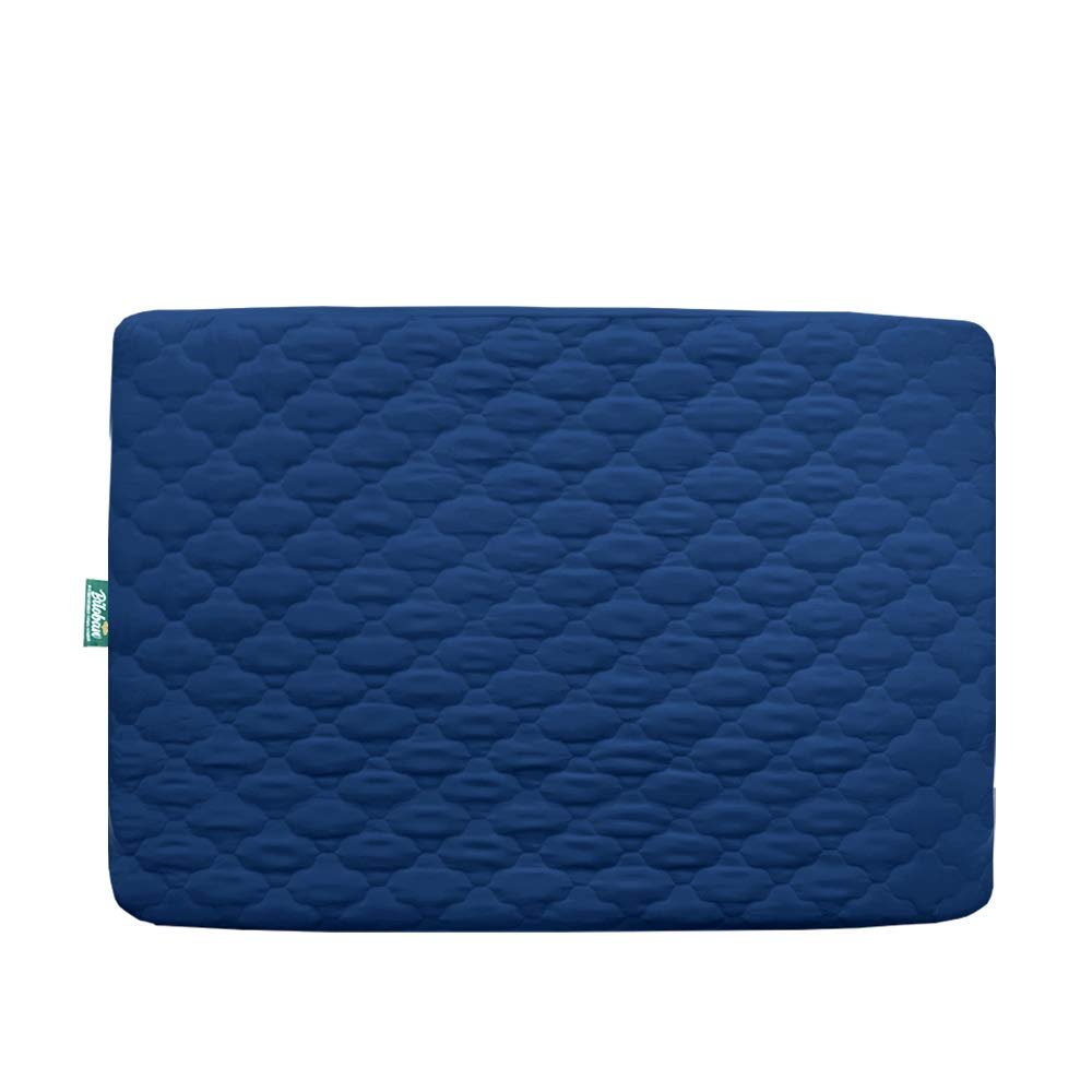 Pack and Play Mattress Protector Sheets Fitted Waterproof Pack and Play Mattress Pad Cover, Compatible with Graco Pack n Play & Dream On Me & Pamo Babe, Playpen/Playard Sheet Quilted, Navy, 39" x 27"