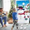 CiyvoLyeen Snowman Toss Games Banner, Winter Christmas Holiday Party Cornhole Game with 5 Snowballs for Kids Adults Family Gathering Indoor Outdoor Frozen Party Supplies view 2