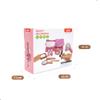 UMU Wooden Beauty Salon Toys for Girls Makeup Playset 12 Piece Kit with Makeup, Brush, Mirror and Cosmetics Case, Best Gift for 3, 4, 5+ Girls Kids view 4