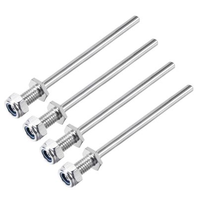 uxcell 5/16 Inch Diameter x 3 Inch Length Landing Gear Steel Axle Shaft Drive Axle with Nuts for RC Airplane - 4PCS